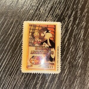 Looney Tunes‎ (Sylvester & Tweety) Warner Brothers Stamp Lapel Pin 1993 Vintage